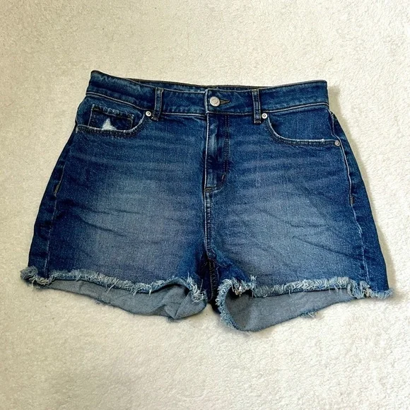 LOFT High Waisted Mom Jean Denim Shorts - 2/26 (measures 29") - Picture 2 of 11